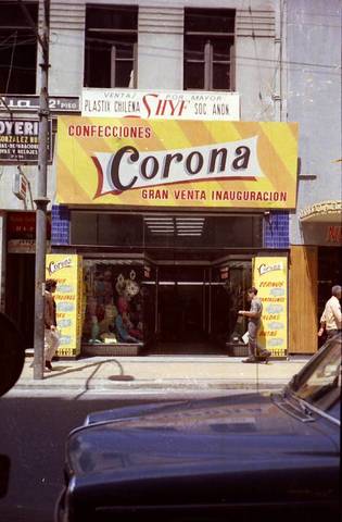 Imagen tienda Corona, años 80